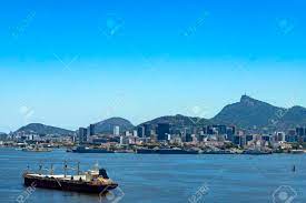 Cargo Ship Arrives At Guanabara Bay In The City Of Rio De Janeiro Brazil South America Stock Photo Picture And Royalty Free Image Image 117392948