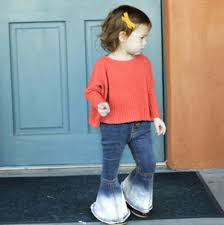 Girls Toddler Kids Baby Girls Bell Bottoms Pants Denim Wide Leg Jeans Trousers Blue Us Girls Clothing Sizes 4 Up