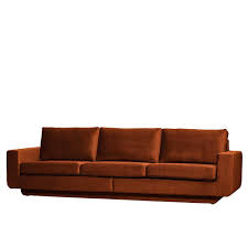 Sofa couch garnitur 3+3 sitzer garnituren leder couchen polster dreisitzer neu. Retrostil Sofa Dreisitzer In Rostfarben Mit Armlehnen Coronado