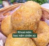 Cách làm khoai môn bọc nấm chiên xù thơm ngon