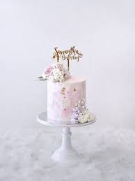 Pink Cake With Fresh Flowers Fresh Flower Cake Floral Cake Pastel Cakes