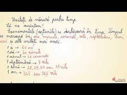 Seria „unități de măsură continuă cu articolul dedicat unităților de măsură pentru masa corpurilor. UnitÄÈi De MÄsurÄ Pentru Timp MatematicÄ Pentru Clasa A Iii A Youtube