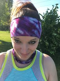 BambisSoapandTieDye Tie Dye Headbands, Ice Dyed, Purples, 60's, Yoga, Hand Made in The USA, Mardi Gras, Hair Wrap, Hippie, Helmet Head Band, Gymnastics