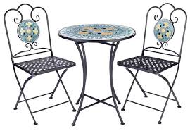 Infinity 3 Pc Mosaic Bistro Set Bistro Patio Set Bistro Set Black Iron