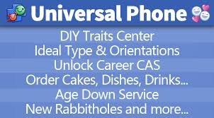 It would be nice if we could unlock career outfits, and suchlike, just by using cheats. Universal Phone Cas Unlock Updated To Snowy Escape The Sims 4 Catalog