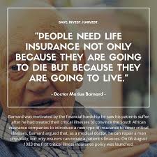 Barnard The Founder Of Critical Illness Insurance Was Motivated By The Financial Har In 2020 Critical Illness Insurance Life Insurance Marketing Insurance Investments