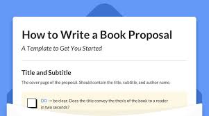 How To Write A Book Proposal A Master Guide With Template
