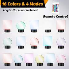 Check spelling or type a new query. 4 Pieces Clear Acrylic Sheets And 4 Pieces 3d Night Led Light Lamp Base With Remote