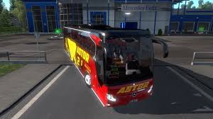 Mercedes Benz Tourismo Rhd 16 On European Road Euro Truck Simulator 2 E Mercedes Benz Mercedes Benz