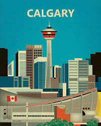 Calgary Skyline Print Canada Travel Poster Calgary Map Etsy Canada Travel Calgary Canada Travel Posters