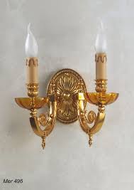 Modern sconce set of 2 wall mount candle holders metal glass mid century design. Applique In Classic Nineteenth Century Style Idfdesign