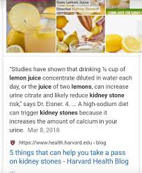 Unfortunately, kidney stone patients also need to keep their sugar intake low to avoid stone formation. Will Citric Acid Or Lemonade In Black Instant Iced Tea Mix Counteract The Build Up Of Oxalate And Potential Kidney Stones Quora