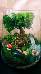 D I Y Terrarium Moss Terrarium Fairy Garden Accessories Hobbits Terrarium Kit Hobbit House Moss Moss Terrarium Fairy Garden Fantasy Terrariums Kits Moss Terrarium Terrarium Diy