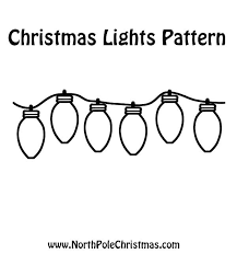 Print Christmas Rope Lights Outline Line Art Christmas Colors Christmas Applique Christmas Coloring Pages