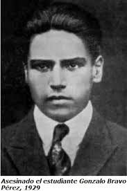 Al cumplirse 83 años de la conmemoración del asesinato del estudiante GONZALO BRAVO PÉREZ,. de ahí al fecha del DÍA DEL ESTUDIANTE . - estudiante1