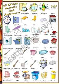 Find 40 Kitchen Utensils And Appliances Esl Worksheet By Vanda51 Kitchen Utensils Worksheet Kitchen Utensils And Equipment Utensils