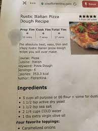 Pin By Cathy Santa Bob Stanley On Pizza Italian Pizza Dough Recipe Pizza Recipes Dough Dough Recipe