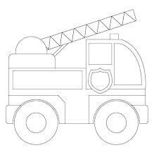 Fire Truck Simple Model Of Fire Truck Coloring Page Truck Coloring Pages Firetruck Coloring Page Coloring Pages