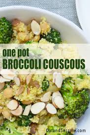 The love and lemons cookbook: Vegan Broccoli Salad With Couscous Raisins Almonds Oat Sesame