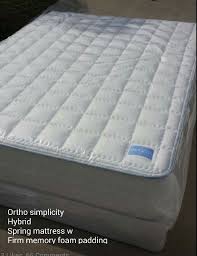 Ortho Simplicity Hybrid Spring Mattress W Firm Memory Foam Padding 20 Yr Warranty Full Set 249 Queen Set 299 Memory Foam Mattress Mattress Mattress Springs