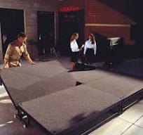 Fold & Roll Stage: Adjustable Stage with Wheels | MityLite