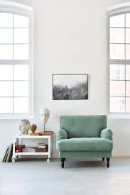 Green Is Our Latest Colour Obsession Green Howard Style Armchair Huge Industrial Style Windows Sideboard With Fig Chic Living Room Ikea Armchair Interior
