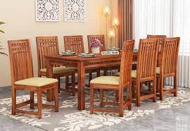 Get 5% in rewards with club o! Buy Adolph 8 Seater Dining Set Honey Finish Online In India Wooden Street