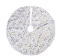 Saia De Árvore Floco De Neve, Em Organza, Branco C Flocos ...