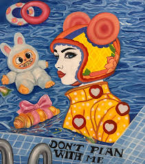 Ayşe Özen (1985)-Don't plan with me, 2025, tuval üzerine akrilik ...