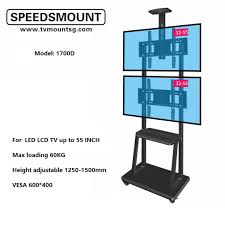 Freestanding fireplaces media dressers tv consoles tv stands wall mounted floating tv stands buy online & pick up in stores all delivery options same day delivery include out of stock for. 1700d Dual Tv Stand Up To 55 Inch Tv Wall Mount Tv Bracket Singapore Speed S