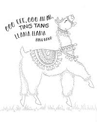 Coloring A Dancing Llama With New Colored Pencils Tombow Usa Blog Llama Drawing Coloring Pages Cute Llama