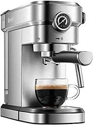Amazon Com Brewsly 15 Bar Espresso Machine Stainless Steel Compact Espresso Maker With Milk Frother In 2020 Professional Coffee Machine Espresso Machine Frother Wand