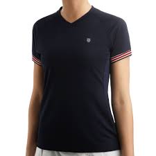 Charter club's intimates short sleeve shirt is great for lounging or as a pajama top. K Swiss Heritage T Shirt Damen Dunkelblau Rot Online Kaufen Tennis Peters