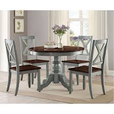 Better Homes And Gardens Cambridge Place Dining Table Multiple Finishes Walmart Com In 2020 Farmhouse Round Dining Table Round Dining Room Table Round Kitchen Table Set