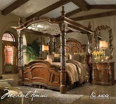 Villa Valencia Bedroom Collection Michael Amini Canopy Bedroom Sets Romantic Bedroom Decor Canopy Bedroom