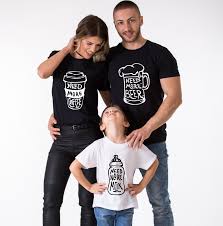 Matching Family T Shirts Need More Beer Coffee Milk Mommy Daddy Baby Family Tees Matching Family T Shirts Family Tees Trendy Tshirts