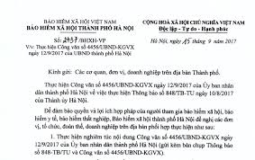 Công văn 2437/BHXH-VP ngày 15/09/2017 của BHXH TP Hà Nội