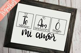 Te Amo Mi Amor Handlettered Periodic Table Design Svg Png 186958 Hand Lettered Design Bundles In 2020 Lettering Design Design Bundles Hand Lettering