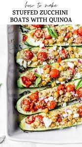 Healthy Stuffed Zucchini Boats Easy Mediterranean Diet Recipes Stuffed Zucchini Vegetarian Mediterranean Diet Recipes
