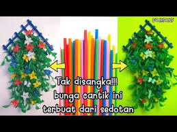 Peluang Bisnis Membuat Bunga Gantung Hiasan Dinding Dari Sedotan Plastik Youtube Bunga Gantung Gantungan Hias Bunga