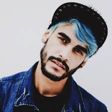 Pin By Jess Mangum On Guys Eyebrows In 2020 Mens Blue Hair Men Hair Color Blue Hair