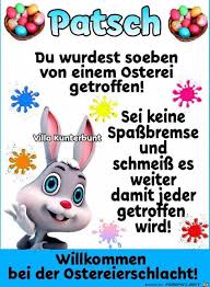 Willkommen Bei Der Ostereierschlacht Ostern Lustig Spruche Ostern Ostern