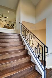 Austin Transitional Home Stair Railing Design Iron Stair Railing Railing Design