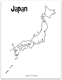 Japan map silhouette in black with red circle from japanese flag on white background. Printable Map Of Japan Japan Map Japan For Kids Japan