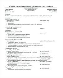 Sample Resume For Summer Job High School Sample Resume High School ...