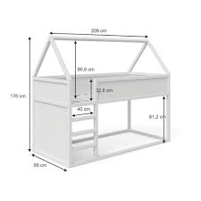 Kinderzimmer Vitalispa Haus Hochbett Pinocchio Spielbett Hausbett Kinderbett Leiter Erle Weiss In 2020 Toddler Floor Bed Childrens Loft Beds Diy Kids Bed