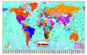 Check spelling or type a new query. Large Huge Laminated World Map Poster Wall Chart Latest Ed New Sealed 36x24 Inches With Country Flags Buy Online In Dominica At Dominica Desertcart Com Productid 51272744