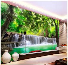✓ free for commercial use ✓ high quality images. Custom Photo Wallpaper 3d Wall Murals Wallpaper Hd Jungle River Waterfall Background Wall Papers Room Wallpaper Decoration Custom 3d Mural Wallpaper Mural Wallpaper 3dmural Wallpaper Aliexpress