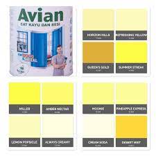 Cat minyak avian warna kuning. Pengiriman Khusus Pulau Jawa Avian Cat Kayu Dan Besi Cat Avian Tinting Warna Kuning Kode Y 0 9l Lazada Indonesia