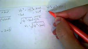 Vf Squared Equals Vi Squared Plus 2ad Youtube